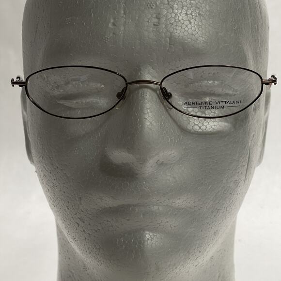Adrienne Vittadini Eyeglasses Womens Titanium Oval Rose Gold Lightweight Frame - Picture 1 of 5